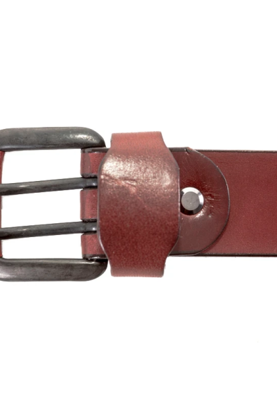 Cinturón artesanal vaquetilla 2 pinchos Cereza