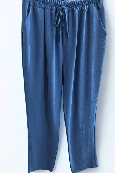 Pantalón azul con bolsillos - Talla única