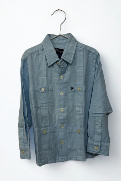 Camisa Guayabera Niño - Celeste