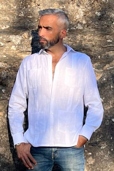 Camisa Guayabera Adulto - Blanco