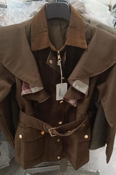 Chaqueta cuello pana - marrón